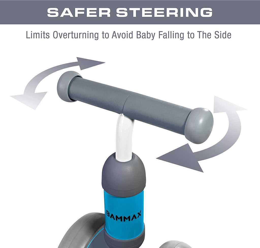 Balance Bike for 1 Year Old, Riding Toys for 9-24 Months Boys Girls, No Pedal 4 Wheels Bicycle, First Birthday Gift, Toddler Bike to Help Start Riding