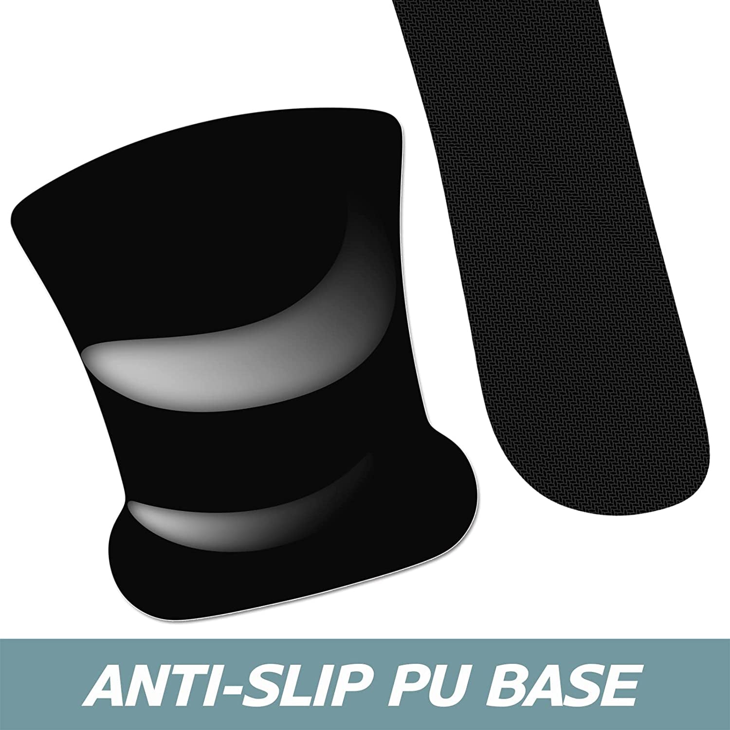 Mouse Pad Wrist Support Keyboard Wrist Rest Pad Ergonomic Mousepad Non-Slip Memory Foam Keyboard Pad Easy Typing Pain Relief Perfect for PC Laptop Gaming Office, Beach