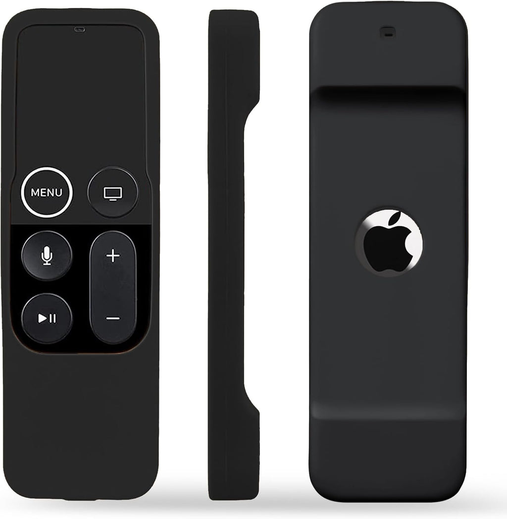 Silicone Case Compatible with Apple TV 4K/HD Siri Remote (1St Gen) - Anti-Slip Shock Proof Soft Remote Cover Case Compatible with Apple TV 4K 5Th 4Th Gen Siri Remote Controller - Black