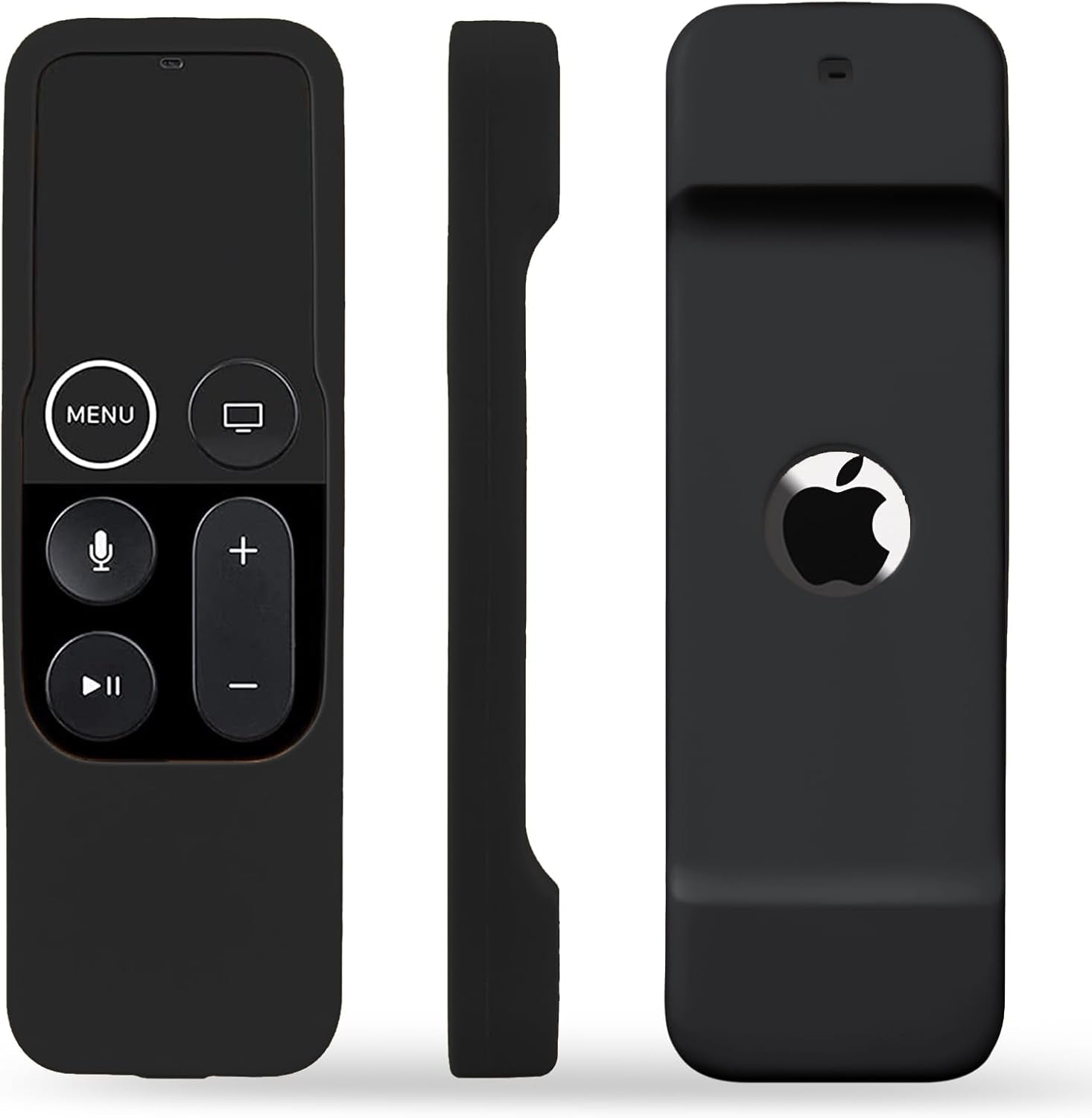 Silicone Case Compatible with Apple TV 4K/HD Siri Remote (1St Gen) - Anti-Slip Shock Proof Soft Remote Cover Case Compatible with Apple TV 4K 5Th 4Th Gen Siri Remote Controller - Black